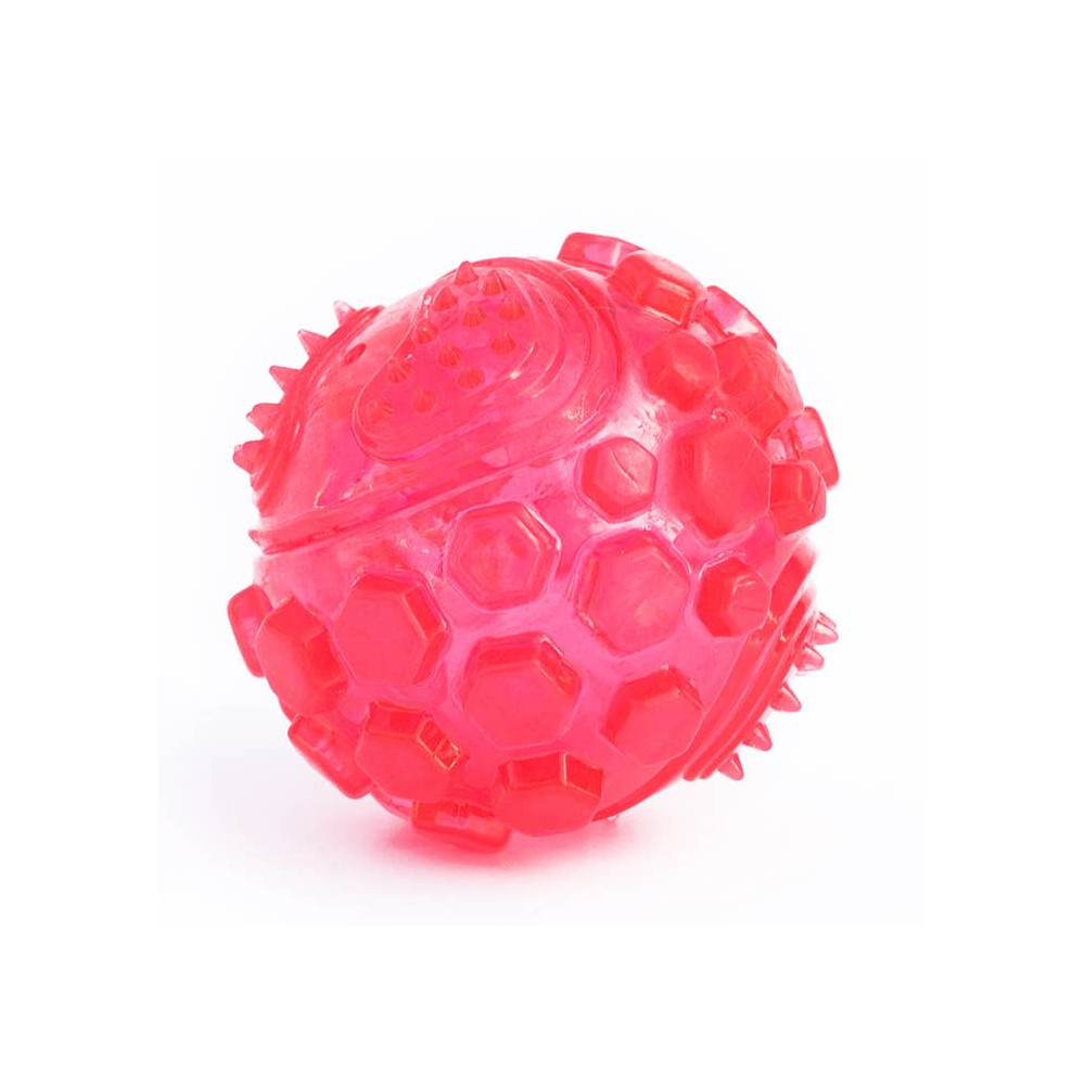 Ballon sonore rose pour chien