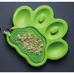 2-en-1 Gamelle Anti-glouton et Tapis à Léchage vert