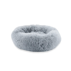 Lit pour chien en forme de donut gris ardoise  100 x 100 cm